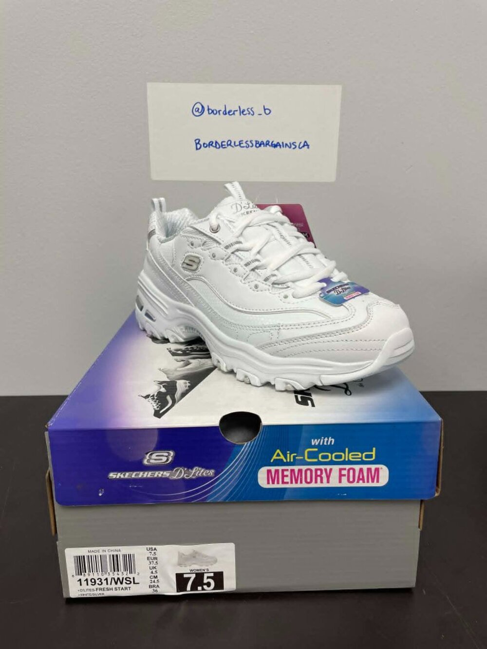 Women's Skechers D'Lites Fresh Start White (Regular Fit) (11931/WSL)